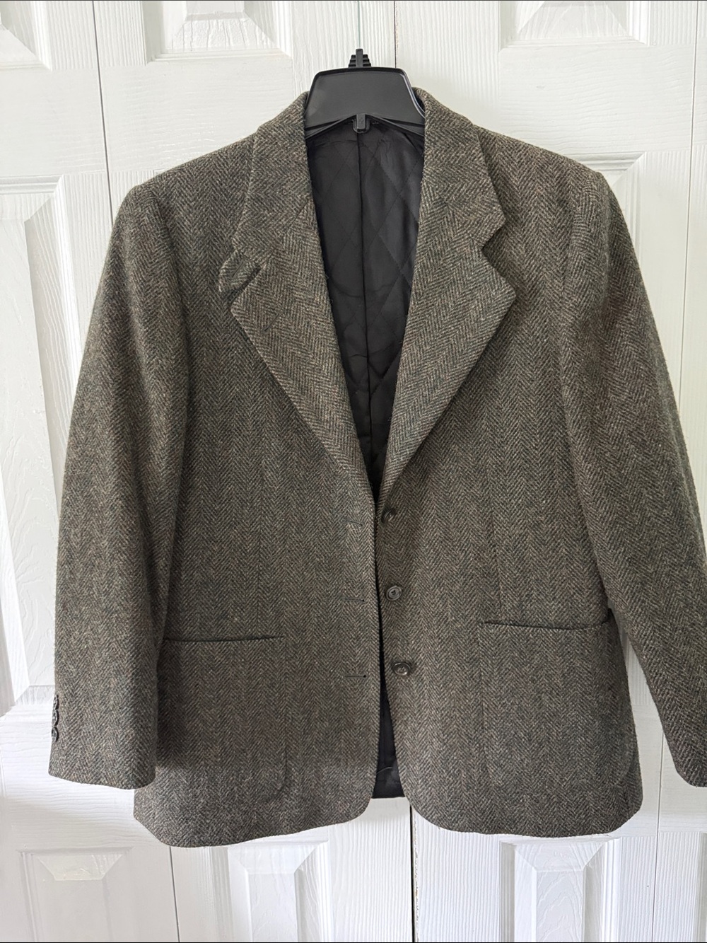 Vintage LL Bean Quilted Thinsulate Wool Tweed Sportcoat Jacket Blazer Sz 14p